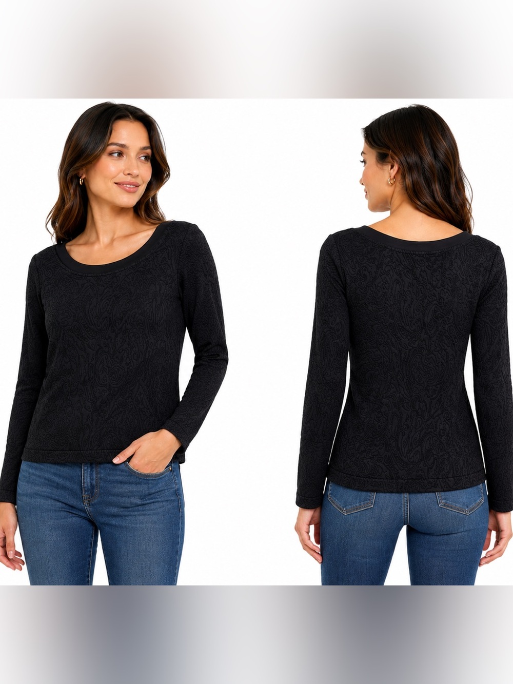 Banana Republic Jacquard Blouse Top Size M